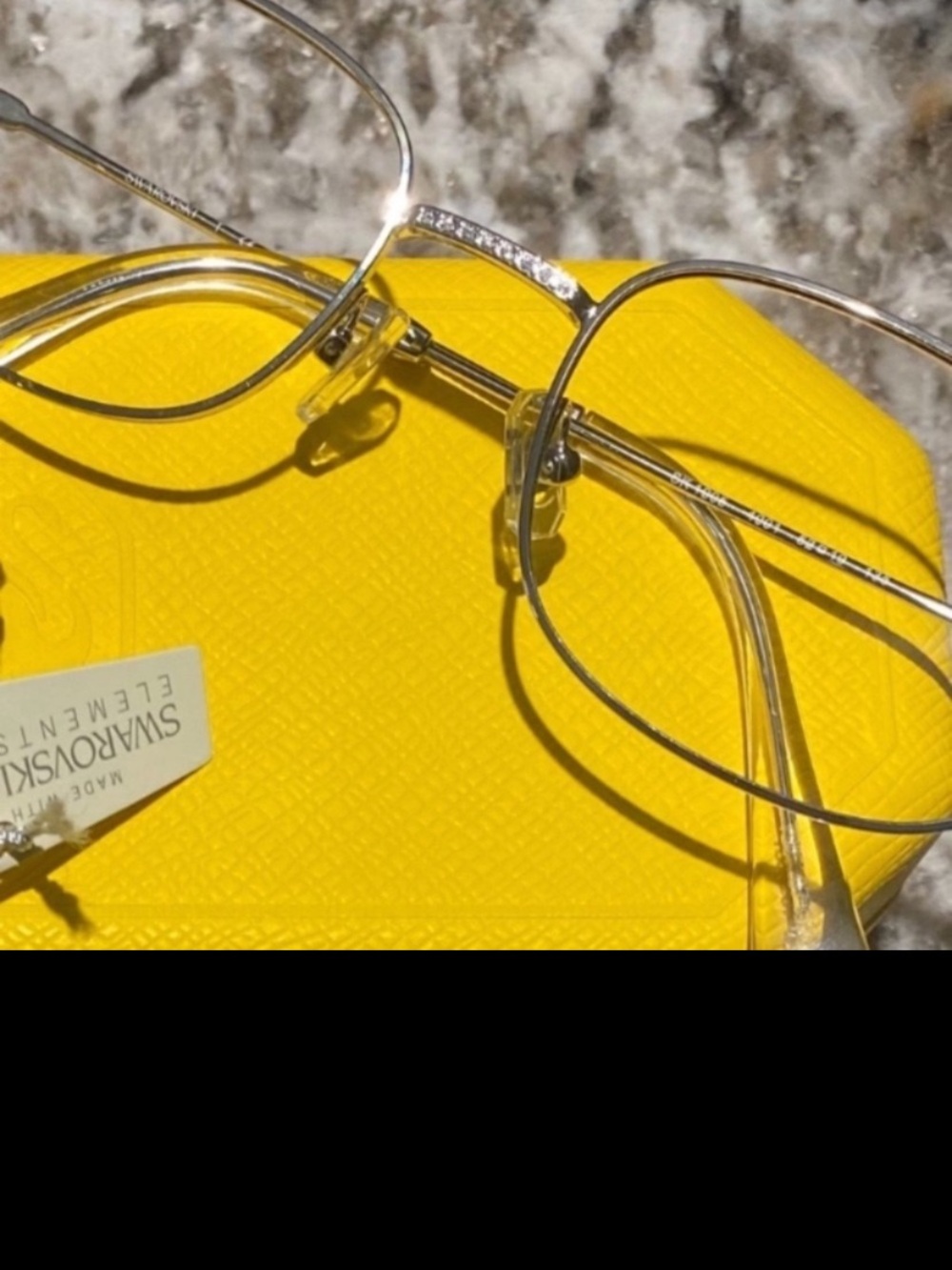 Swarovski silver Metal Women’s glasses with Crystal Detailing